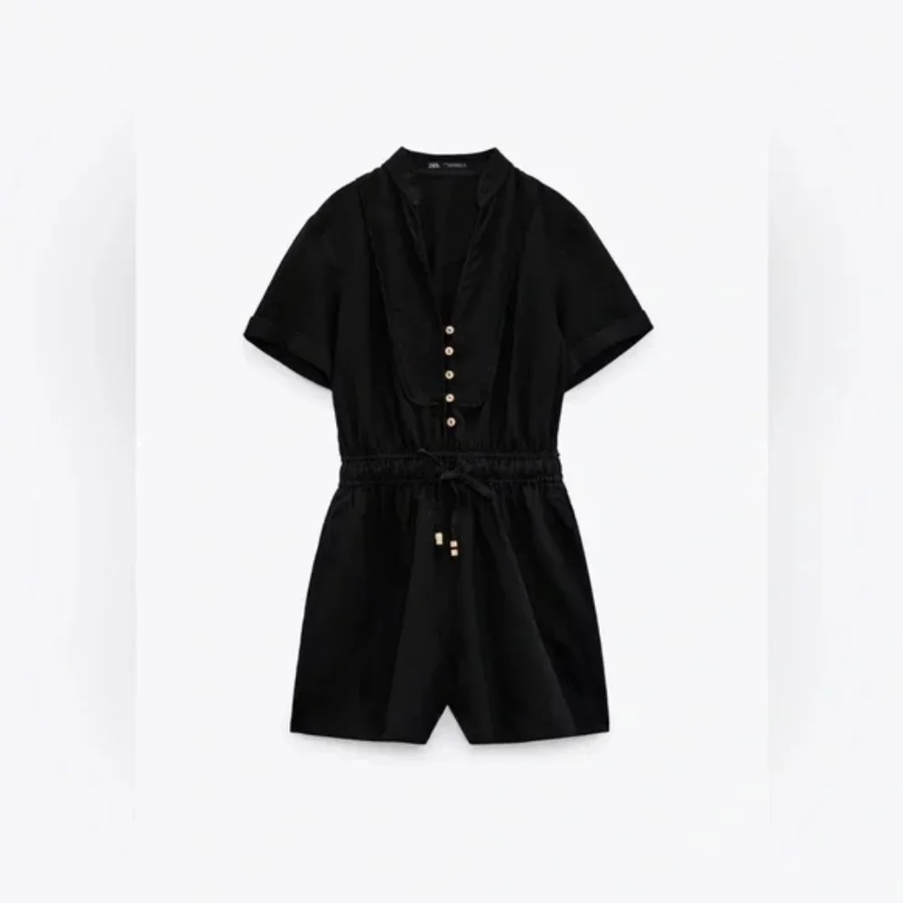 Zara Linen Blend Jumpsuit